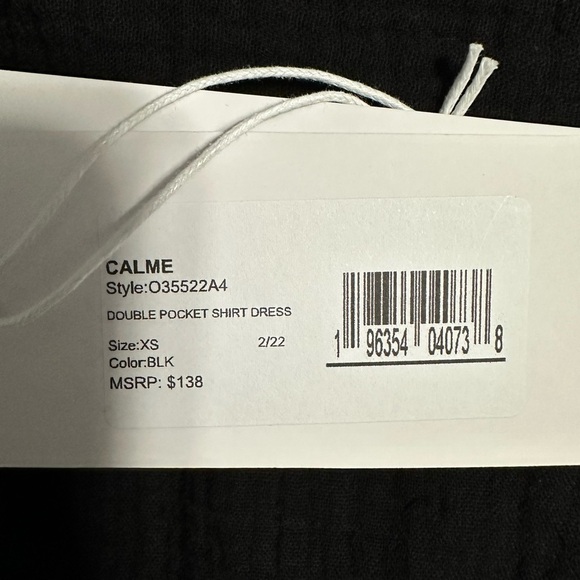 Johnny Was CALME Black Double Pocket Shirt Dress, Size XS (v) - Picture 5 of 6